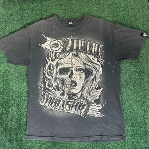 Vintage Metal Mulisha Skull T-Shirt Faded Y2K Biker Punk Tee